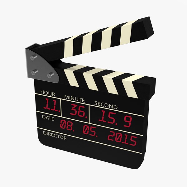 3d 3ds digital clapboard modeled