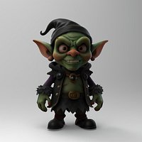 Stylized Goblin Imp - Cute Fantasy Creature 3D Character Model