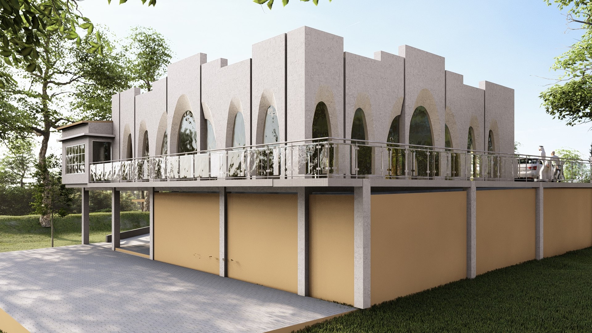 Modern Mosque Model - TurboSquid 2359039