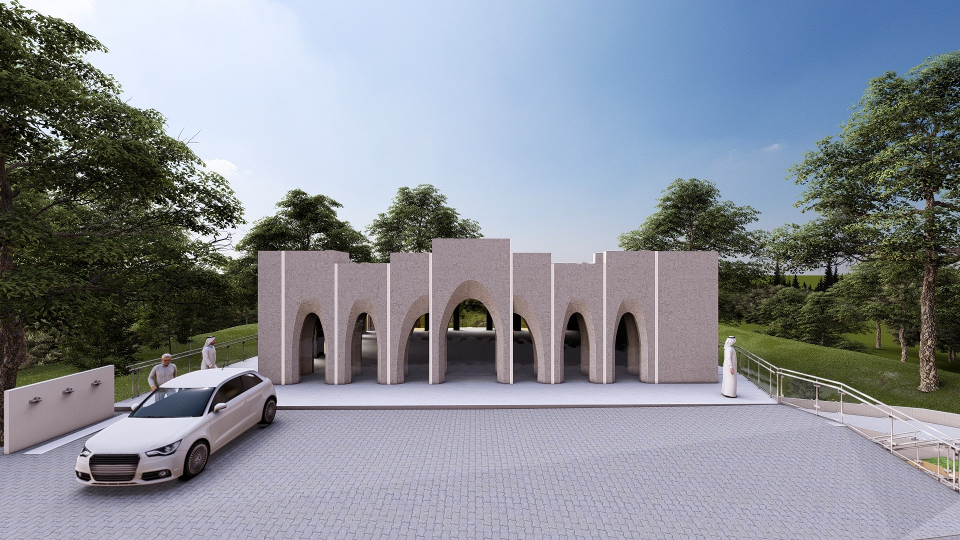 Modern Mosque Model - TurboSquid 2359039