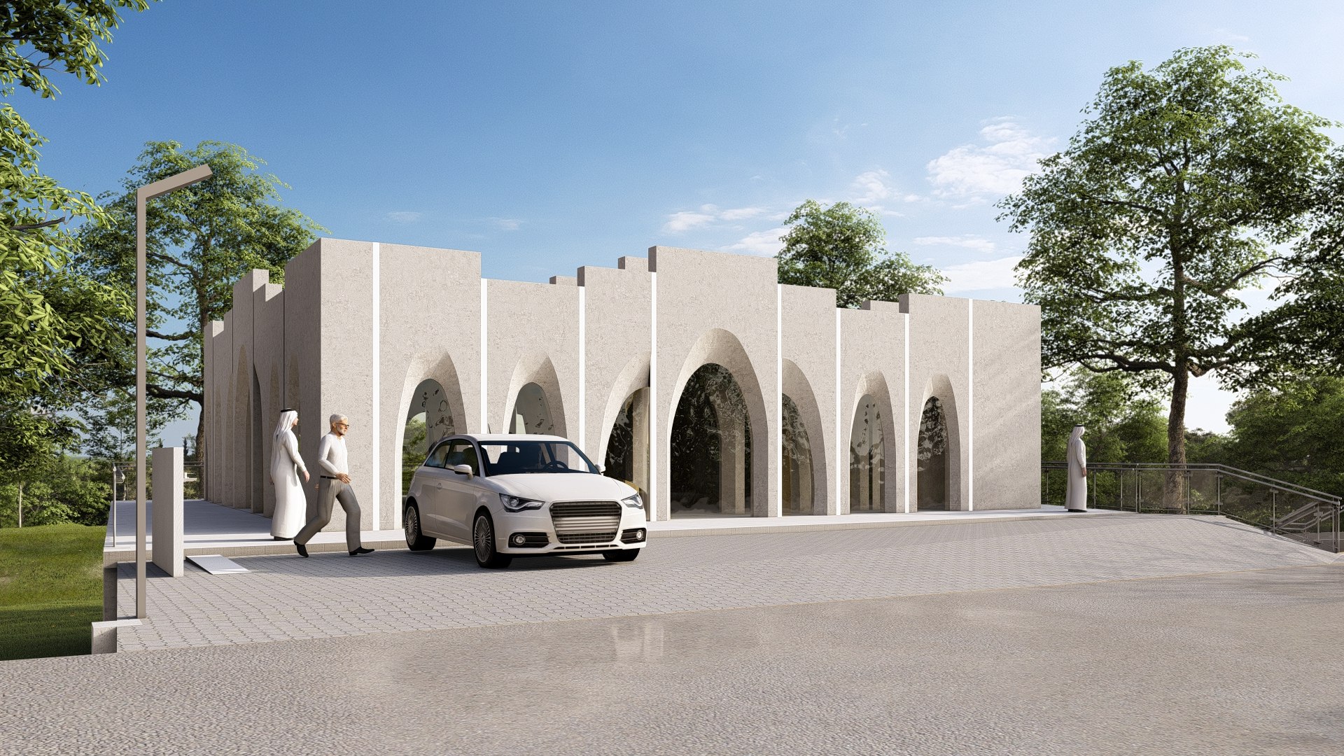 Modern Mosque Model - TurboSquid 2359039
