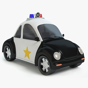 cartoon police car 3ds