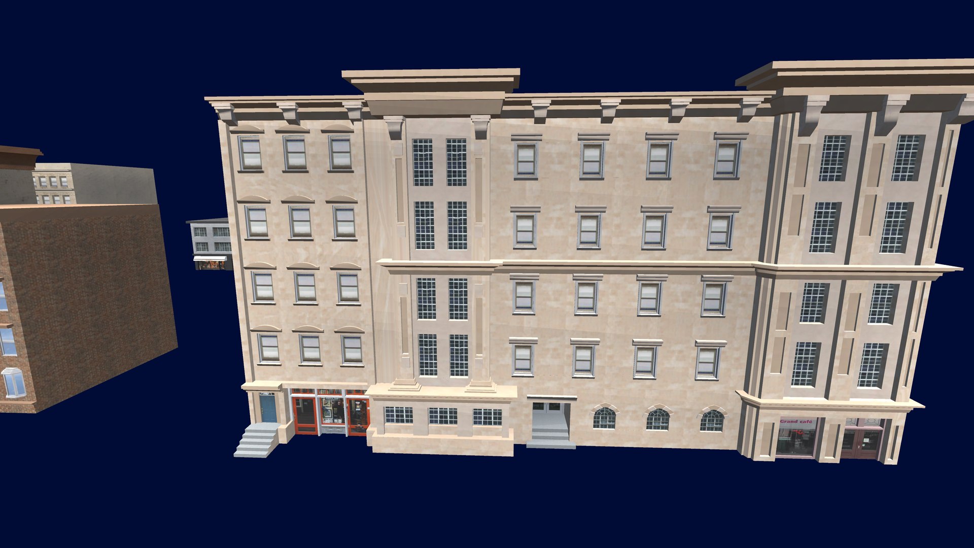 7 Building Pack With Texture Model - TurboSquid 2313703