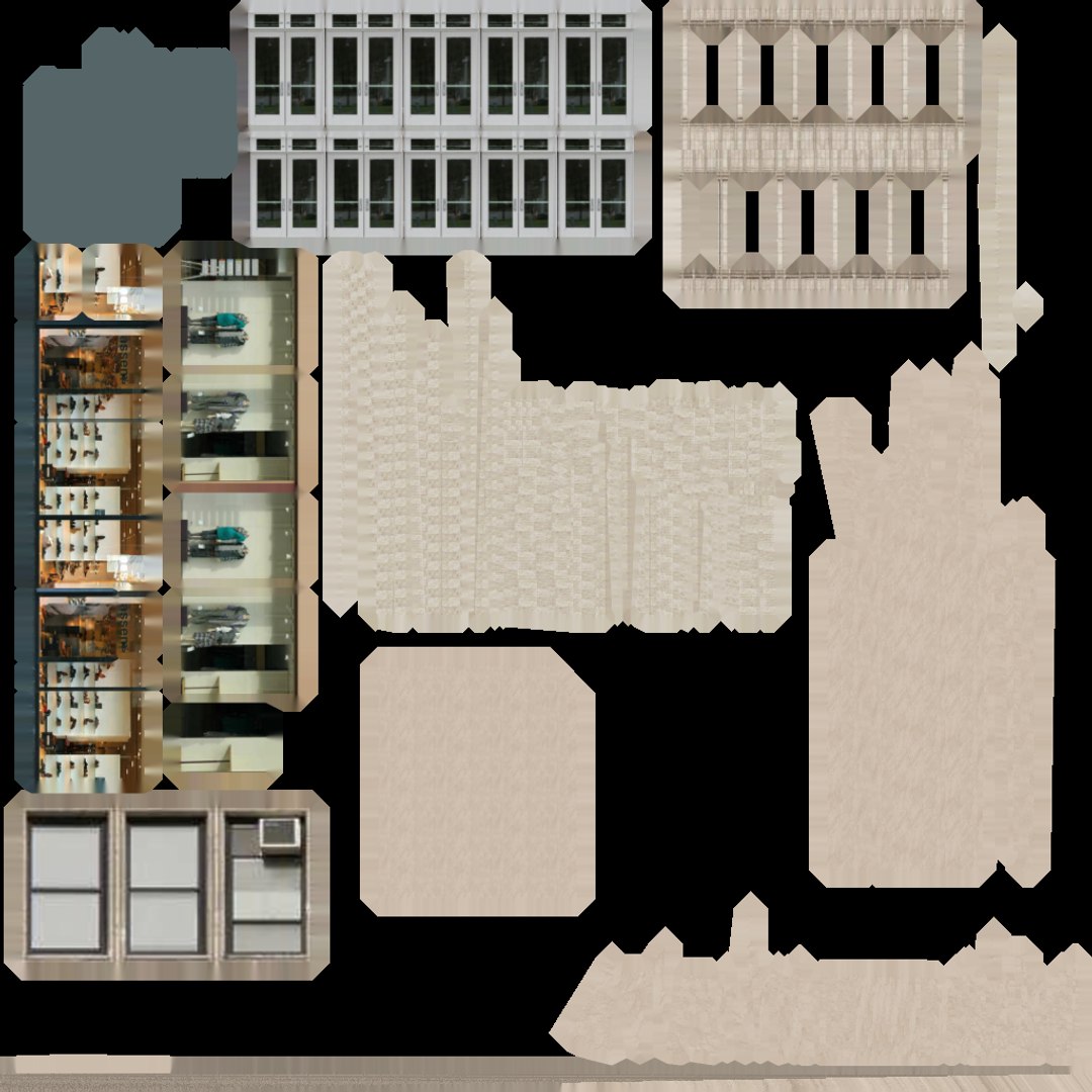 7 Building Pack With Texture Model - TurboSquid 2313703