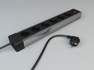 3d power strip model