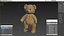 Teddy Bear Brown Fur 3D model