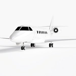 Bussines Jet 3d model by Nikdox