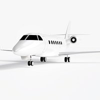 Bussines Jet 3d model by Nikdox