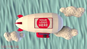 3d airship cloud model