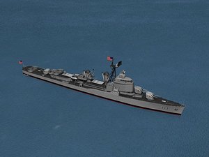 3d model of anti-aircraft gearing class destroyers