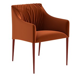 EFORMA ISIDORA Leather easy chair with armrests 3D model
