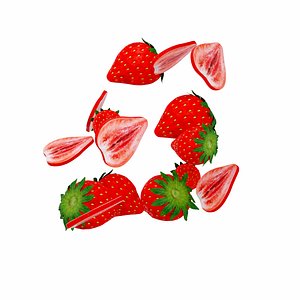 strawberry 3D model