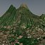 Mappa in rilievo del vulcano Visuvio