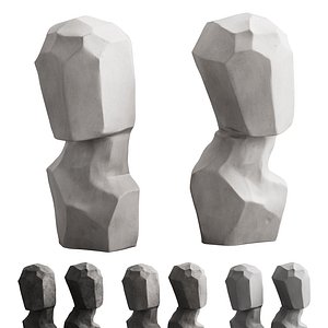 3D model 337 interior sculptures 13 abstract head artwork P02