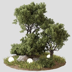 3D outdoor Plant Set 07