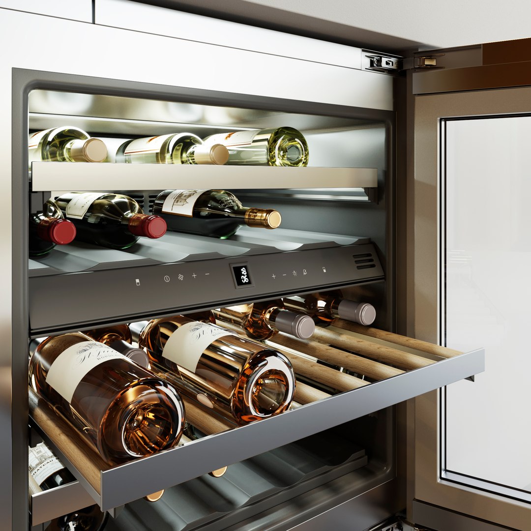 3D Gaggenau Wine Rw404261 Refrigerator Model TurboSquid 1468547
