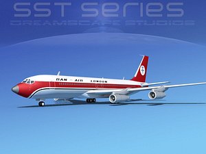 3d 707-320 boeing 707 model