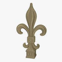 Fleur De Lis Sculpture Gilded