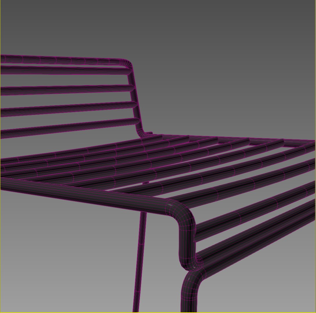 Tall Metal Stool 3d Model