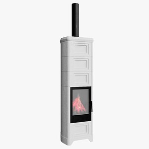Piazetta E928 C-H Hermetic Fireplace Stove 3D