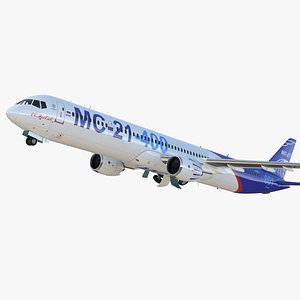 Irkut Airliner MC-21 400 Rigged 3D Model