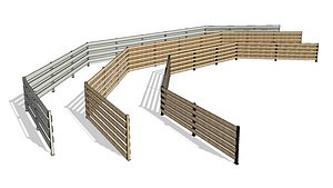Line Based Double Sided Overlap Slats Fence