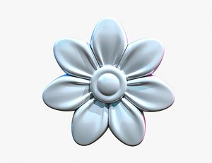 Flower relief printable 3D model