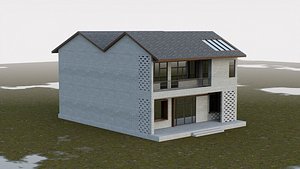 Rural self-built house 3D model