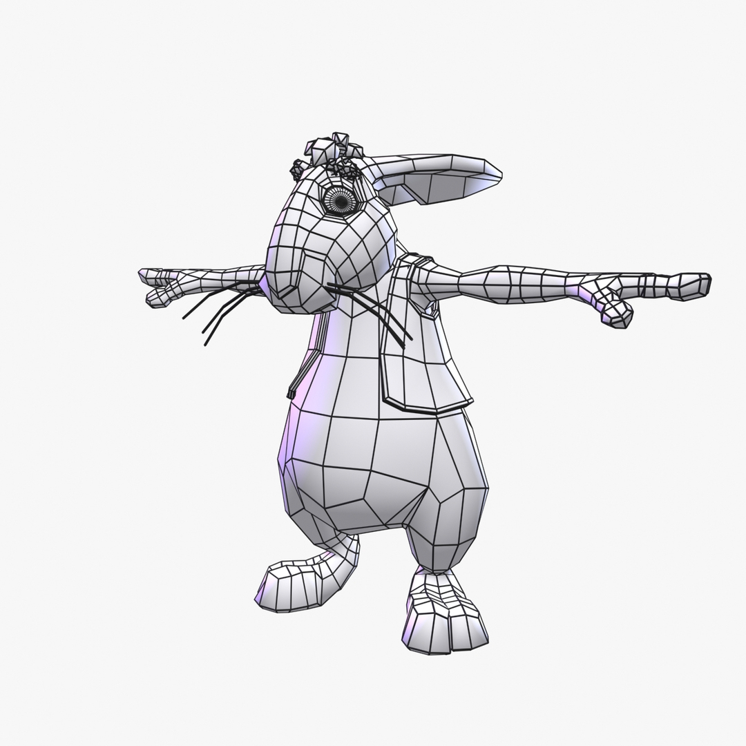 3d model rigged bunny