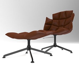 3D swivel chair puff model