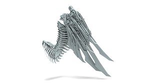 Rigged Mechanical Wings 3D Model