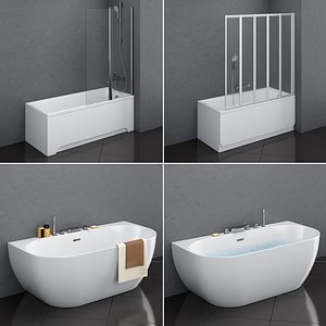 set baths ravak 17 3D model