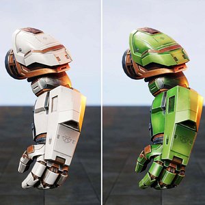 mechanical arm robot hand for a huge fat Mech 3D CG model Low-poly 3D model model