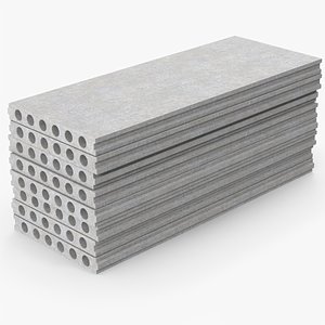 Stack Of Concrete Slabs 3D