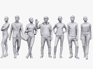 Lowpoly People Casual Pack Vol.11