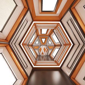 sci-fi corridor 3d model