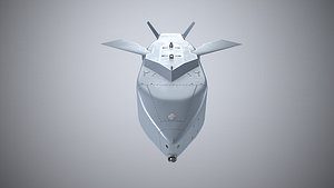 Taurus KEPD 350 air-launched cruise missile gray color Low-poly model