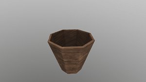 Low Poly Wooden Bucket