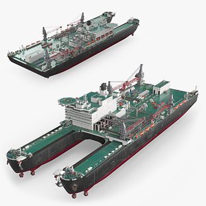 3D Heavy Lift Marine Construction Vessel