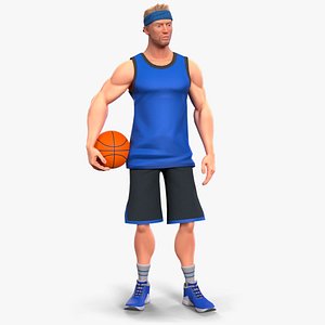 Basketball Stylized White Player