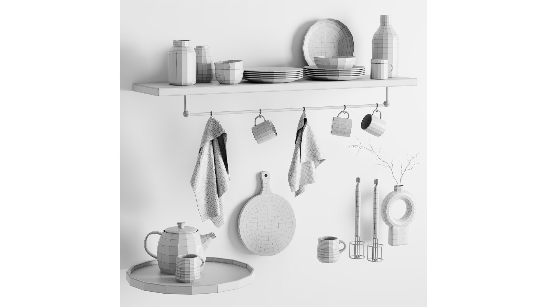 DISH SET Model - TurboSquid 2412092