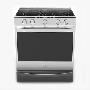 3D Whirlpool Electric Range WEE750H0HZ model