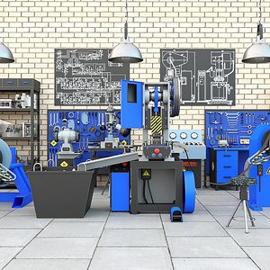 Mechanical press stamping line - Collection for industrial interior Three model