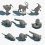 Izometryczny pakiet ikon Low Poly Animal 04