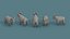 Izometryczny pakiet ikon Low Poly Animal 04