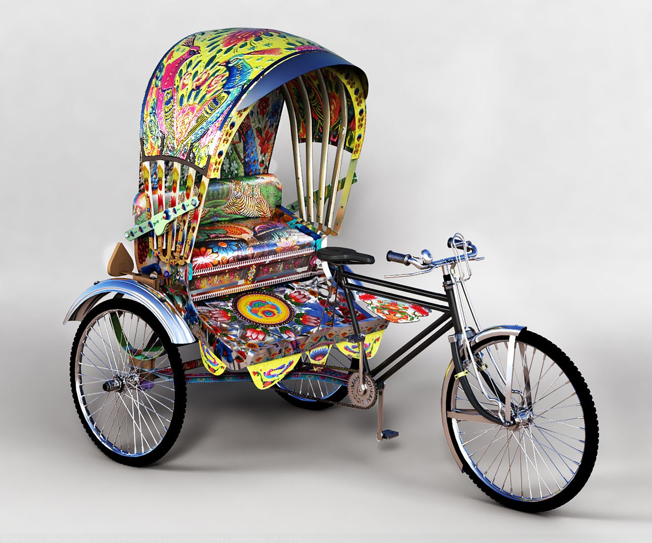 Rickshaw Car 3D - TurboSquid 2393164