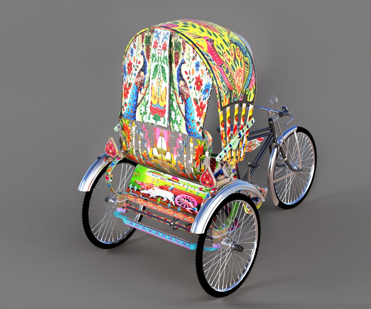 Rickshaw Car 3D - TurboSquid 2393164