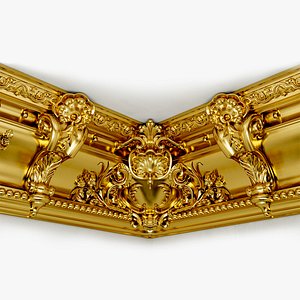 LARGE VICTORIAN CORNICE BAROQUE GYPSUM FOR CNC FABRICATION model
