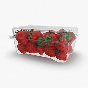 packaged-strawberries 3D