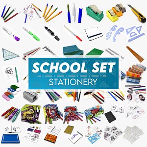 3D model School SET - Stationery